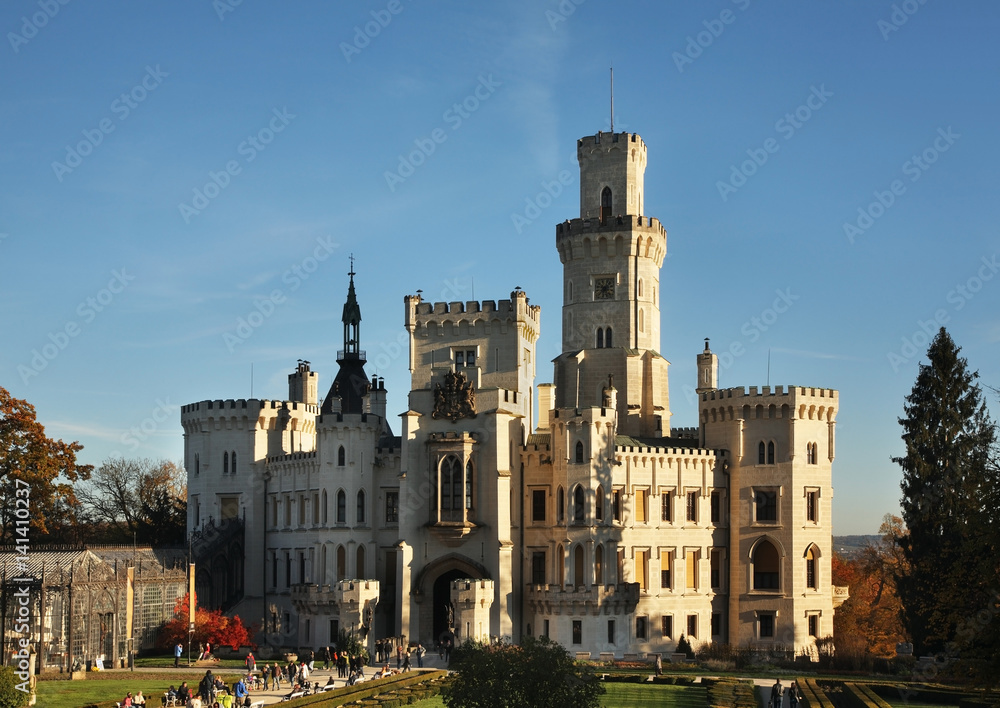 Hluboka Castle in Hluboka nad Vltavou. Czech Republic