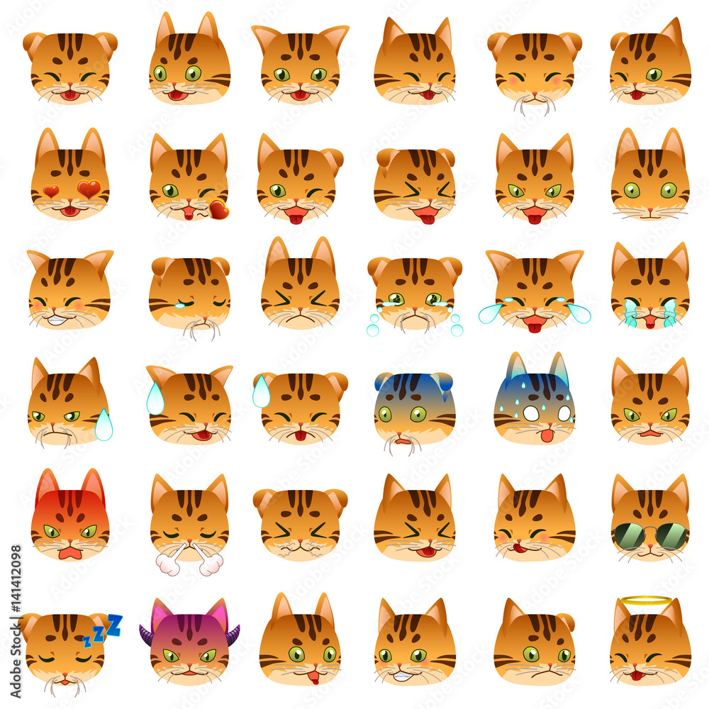 Bengal Cat Emoji Emoticon Expression Bengal Cat Emoji Emoticon Expression