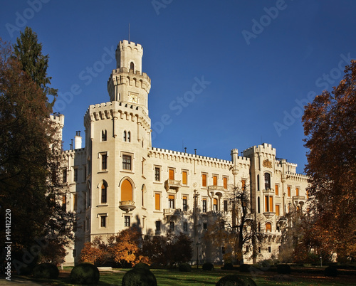 Hluboka Castle in Hluboka nad Vltavou. Czech Republic