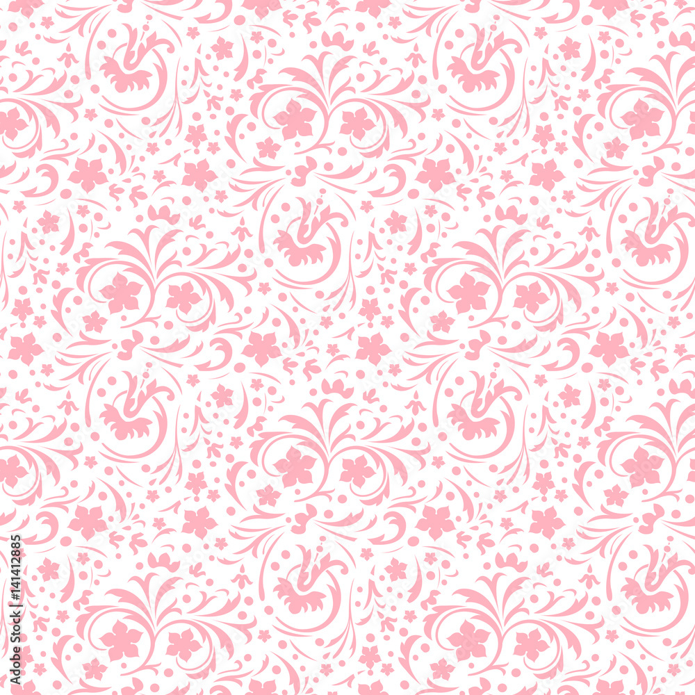 Seamless pattern flowers on a white background isolation Seamless pattern flowers on a white background isolation
