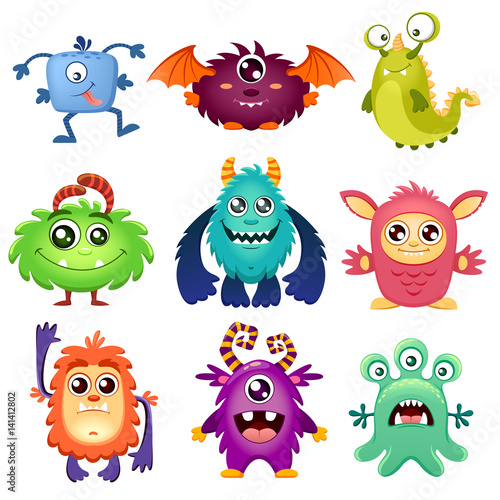 Cute cartoon monsters