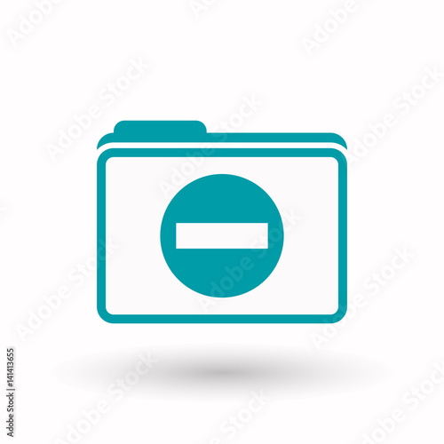 Isolated folder with  a no trespassing signal