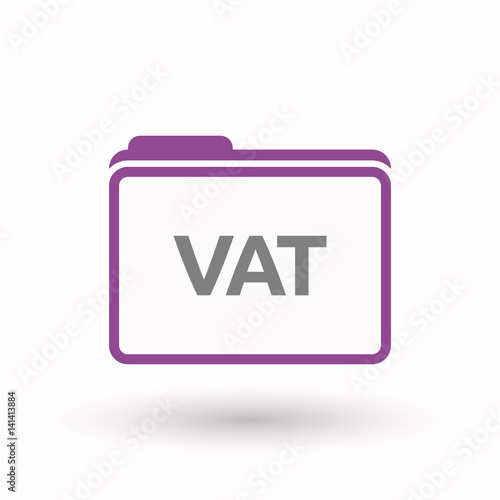 Isolated folder with  the value added tax acronym VAT