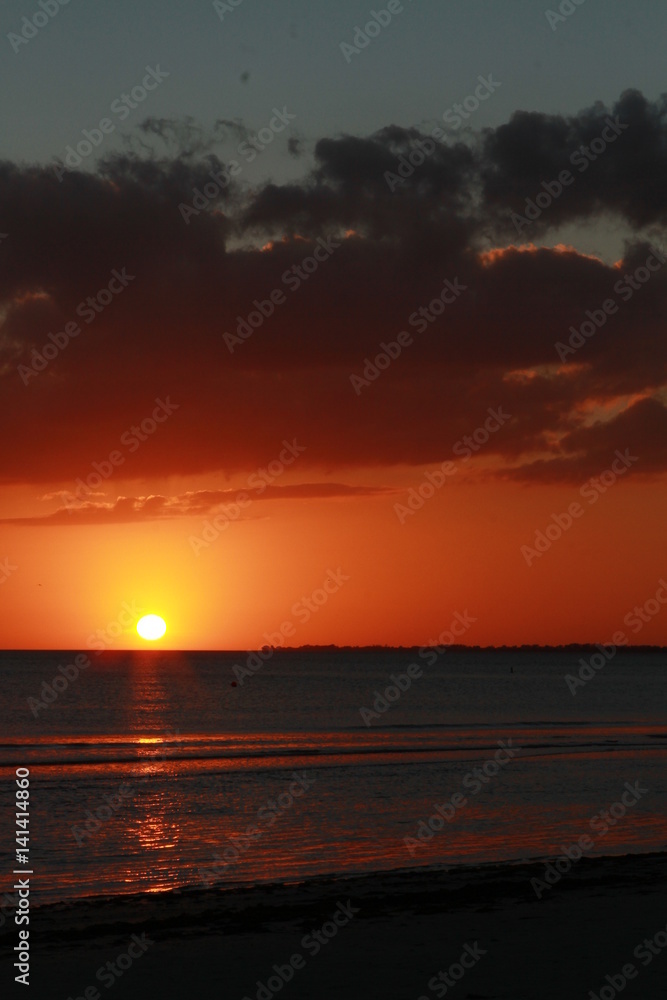 Florida gulf water sunsets
