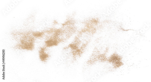 Pile dust isolated on white background, top view 