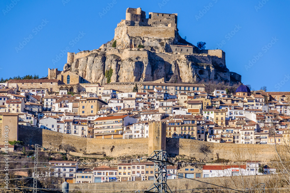 View of the village of Morella, Spain