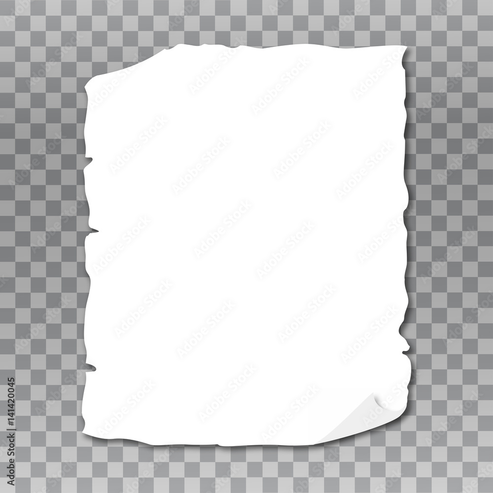 Obraz premium Vector format paper with shadows on transparent background.