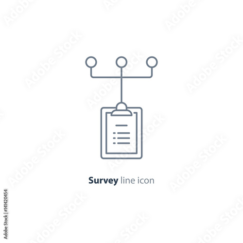 Research network concept icon, to do list holder, write summary, quize
