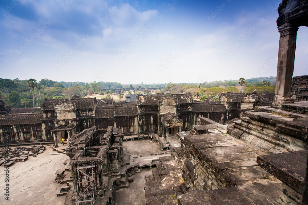 Fototapeta premium Angkor Wat Temple near Siem reap in Cambodia.