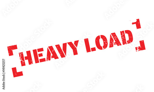 Heavy Load rubber stamp. Grunge design with dust scratches. Effects can be easily removed for a clean, crisp look. Color is easily changed.