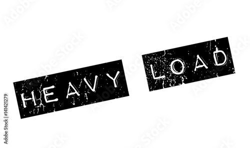 Heavy Load rubber stamp. Grunge design with dust scratches. Effects can be easily removed for a clean, crisp look. Color is easily changed.