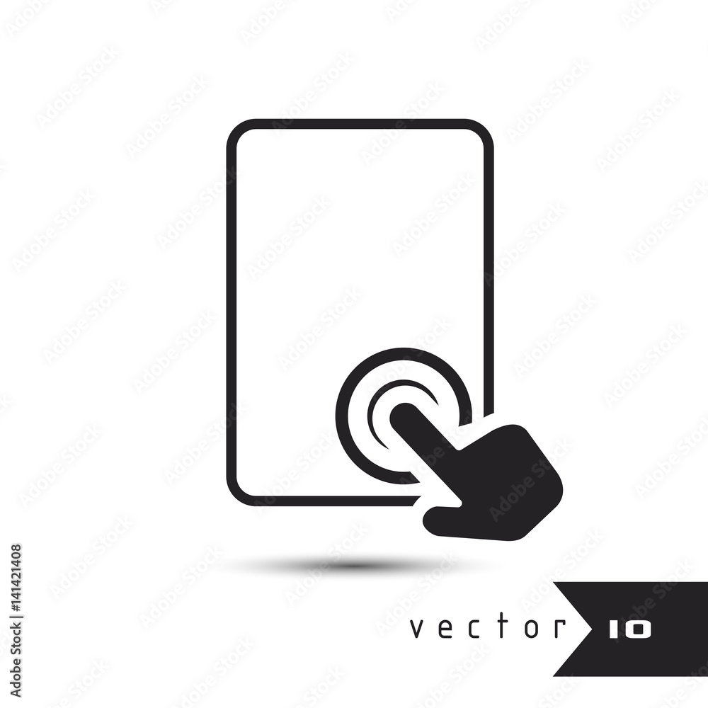Touch screen icon isolated on white background Touch screen icon isolated on white background
