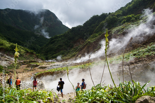 Valley of Desolation on the Island of Dominica with Smoky Path photo