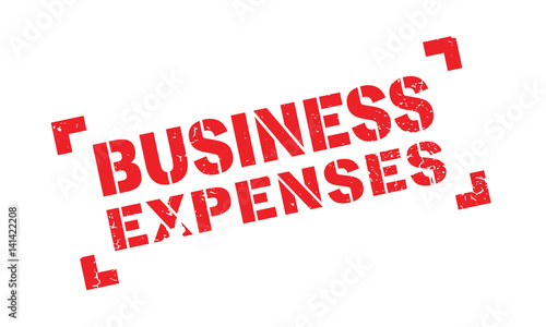 Business Expenses rubber stamp. Grunge design with dust scratches. Effects can be easily removed for a clean, crisp look. Color is easily changed.