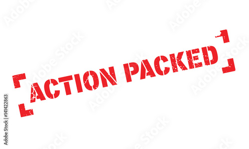 Action Packed rubber stamp. Grunge design with dust scratches. Effects can be easily removed for a clean, crisp look. Color is easily changed.