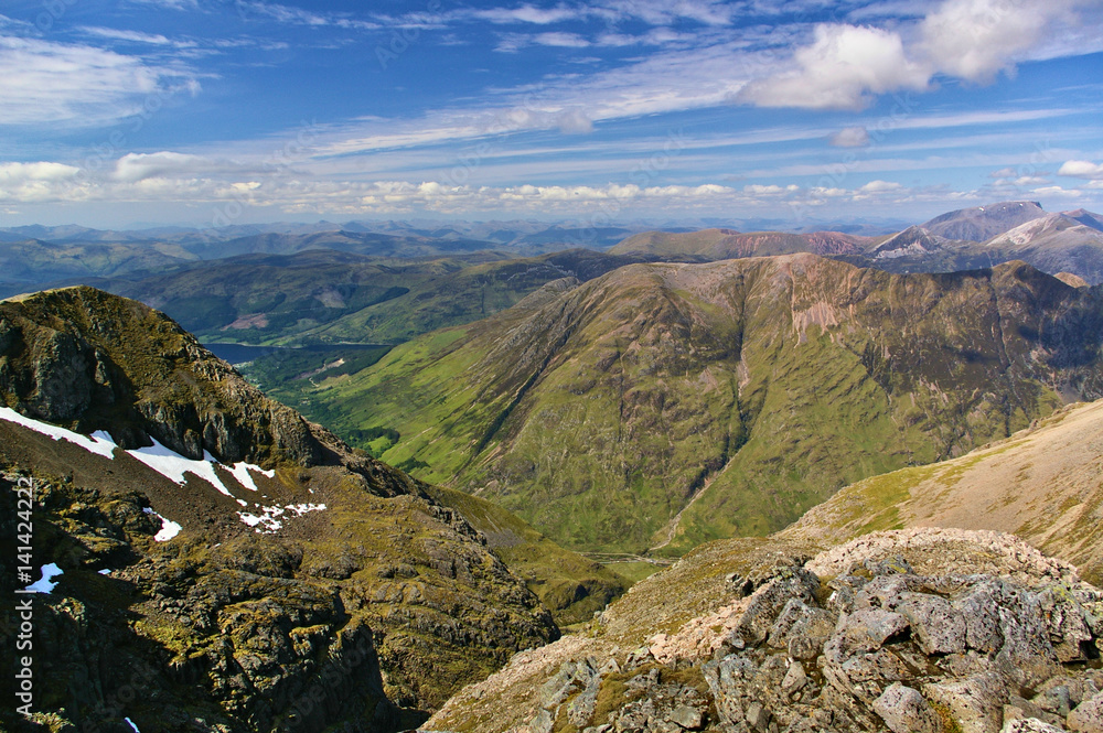 View across Glen Coe towards Ben Nevis View across Glen Coe towards Ben Nevis