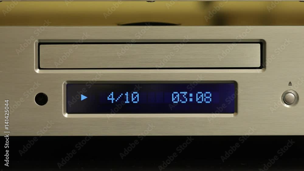 Cd player playing a disc