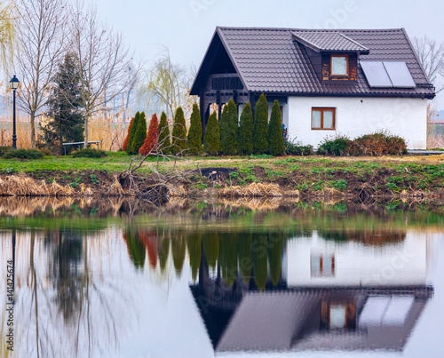 Small cabin by the lake photo