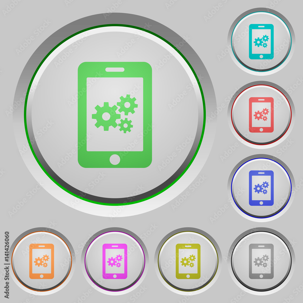 Smartphone settings push buttons Smartphone settings push buttons