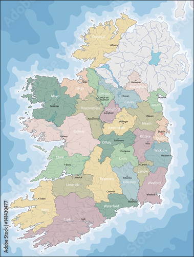 Obraz na plátne Map of Ireland