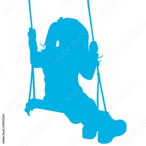 Mädchen Schaukel Silhouette