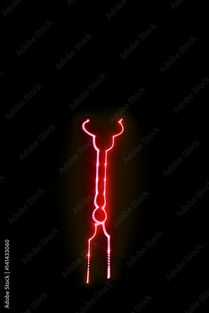 Laser beam red on a black background Laser beam red on a black background