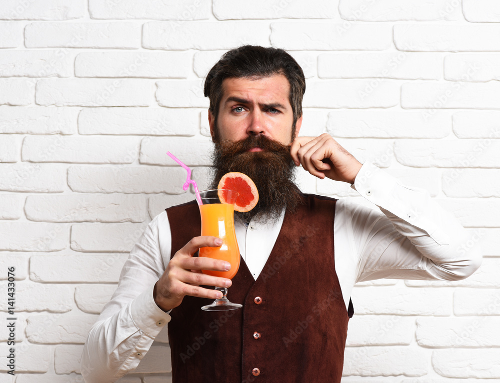 Fototapeta premium serious handsome bearded man