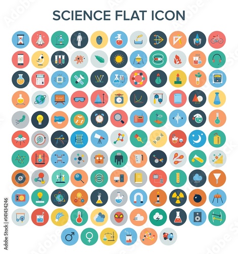 Science Flat Icon Set