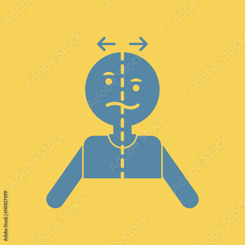 man with attack stroke face