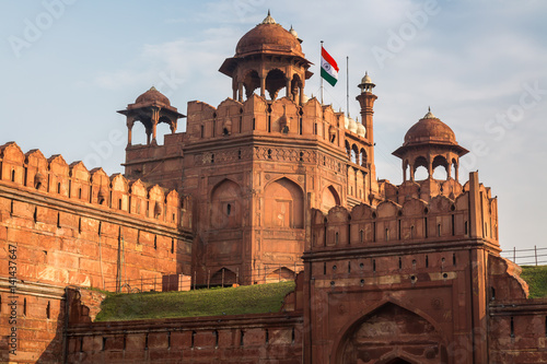 Red Fort Delhi is a red sandstone fort city built during the Mughal regime. A Mughal Indian architecture structure designated as a UNESCO World Heritage Site in 2007.