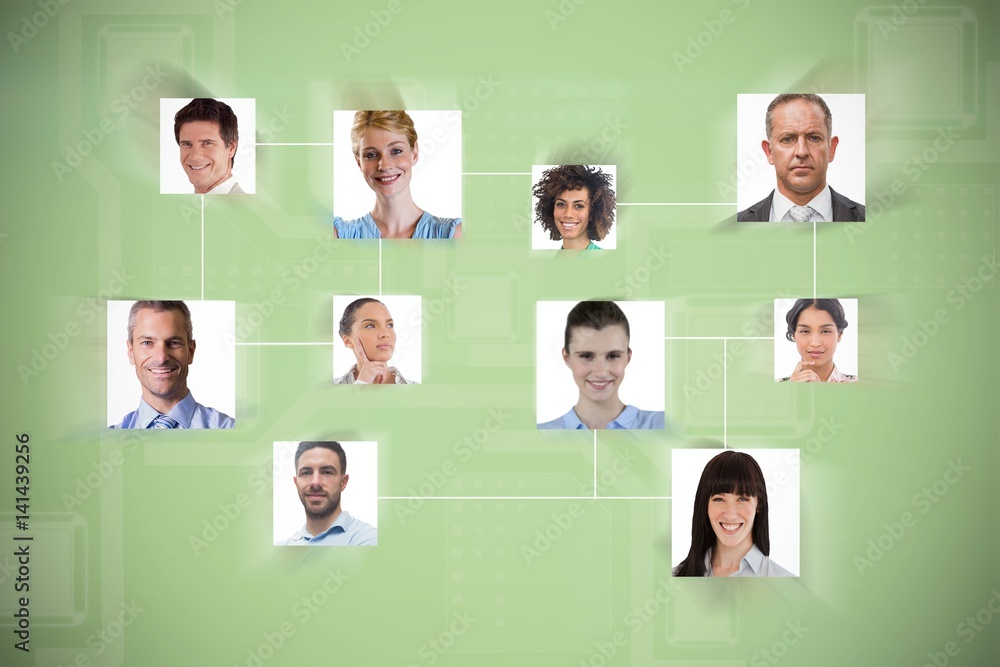 Composite image of connection between people Composite image of connection between people