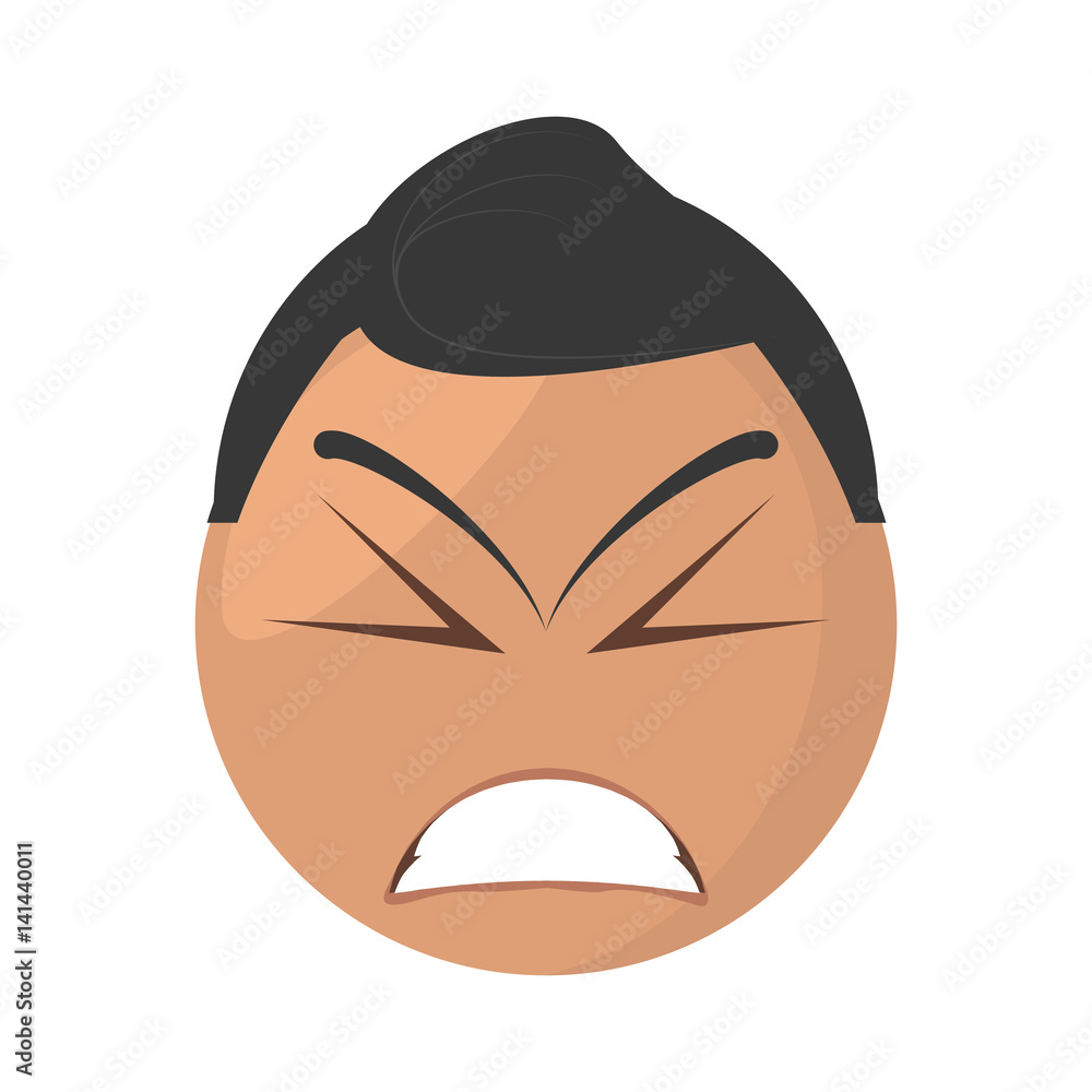 emoji angry expression image vector illustration eps 10