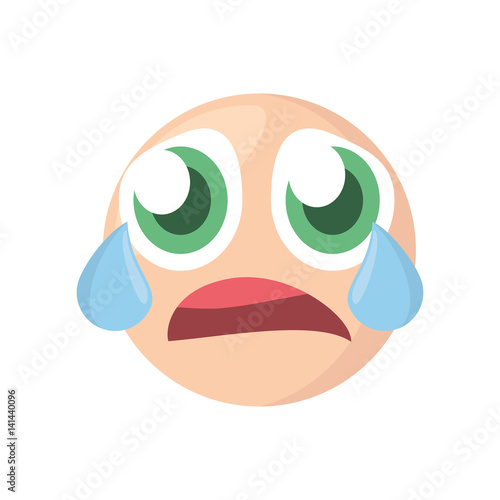 emoji crying expression image vector illustration eps 10