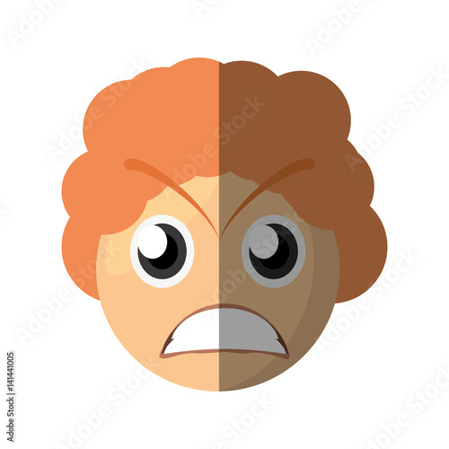 emoticon angry cartoon design vector illustration eps 10