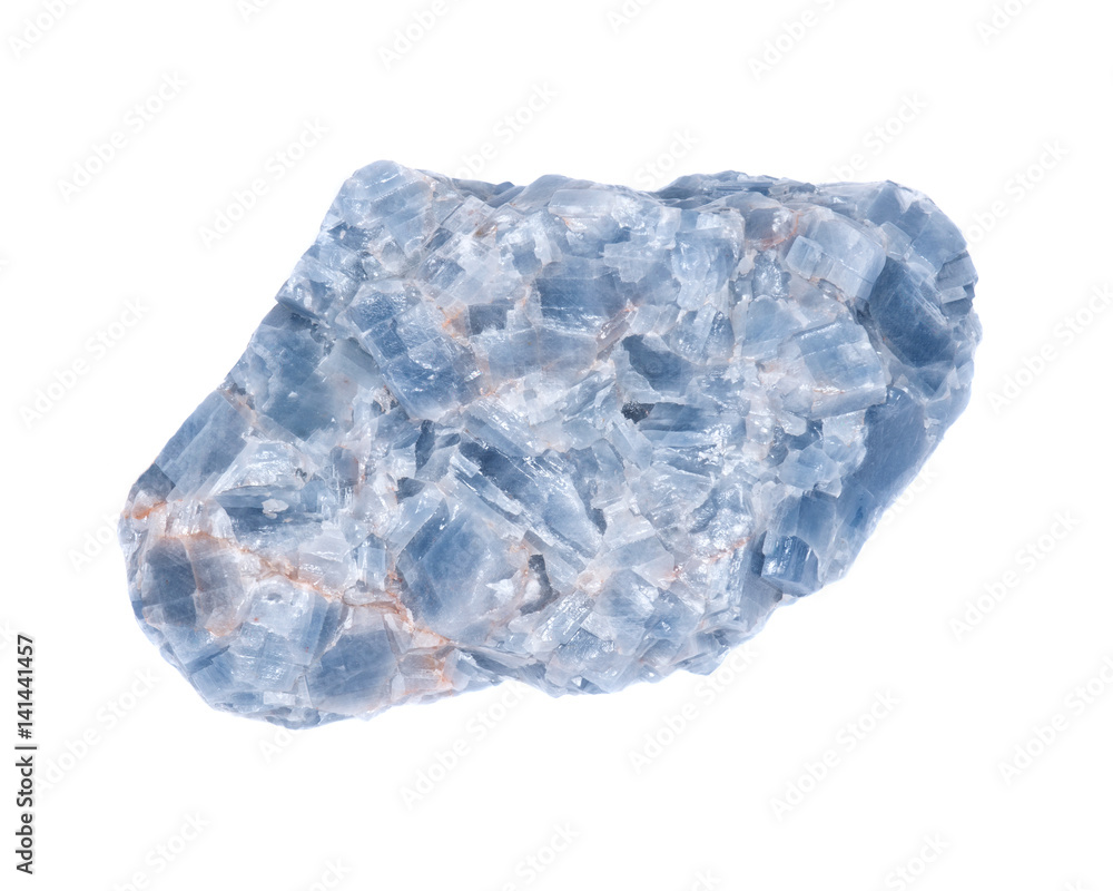 Raw blue white kyanite natural chunk isolated on white background Raw blue white kyanite natural chunk isolated on white background