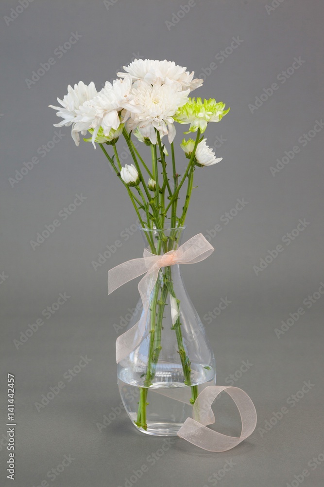 Flower vase tied with ribbon Stock Photo Adobe Stock