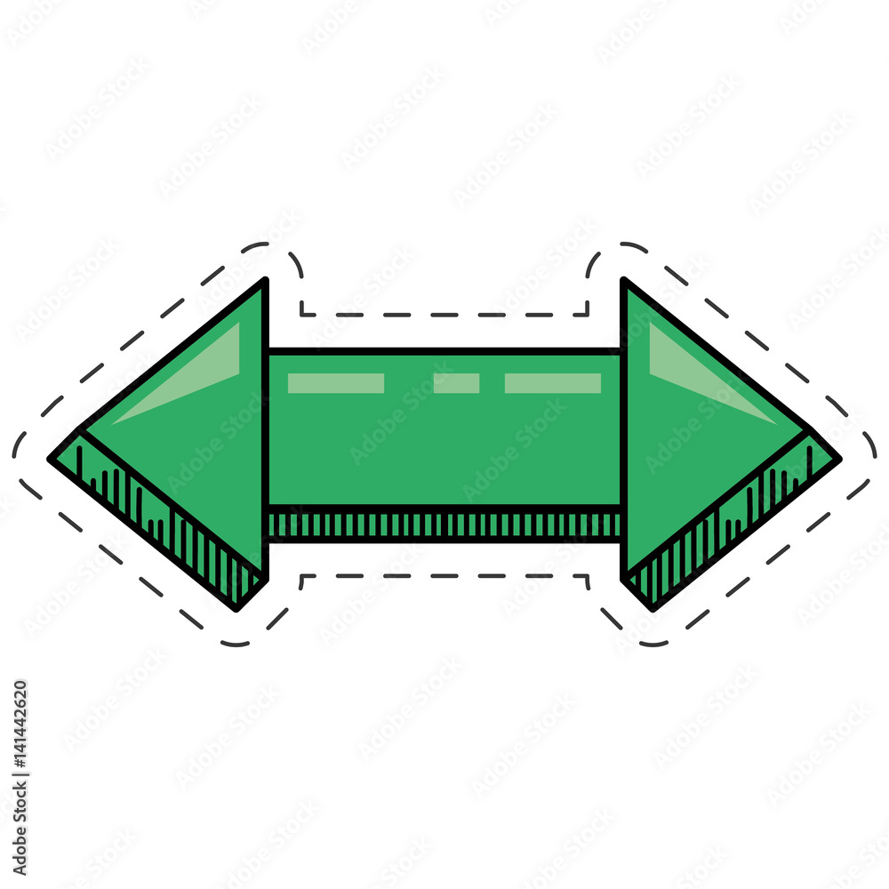 Fototapeta premium cartoon green arrow digital orientation vector illustration eps 10
