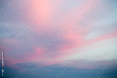 Pink clouds during sunset