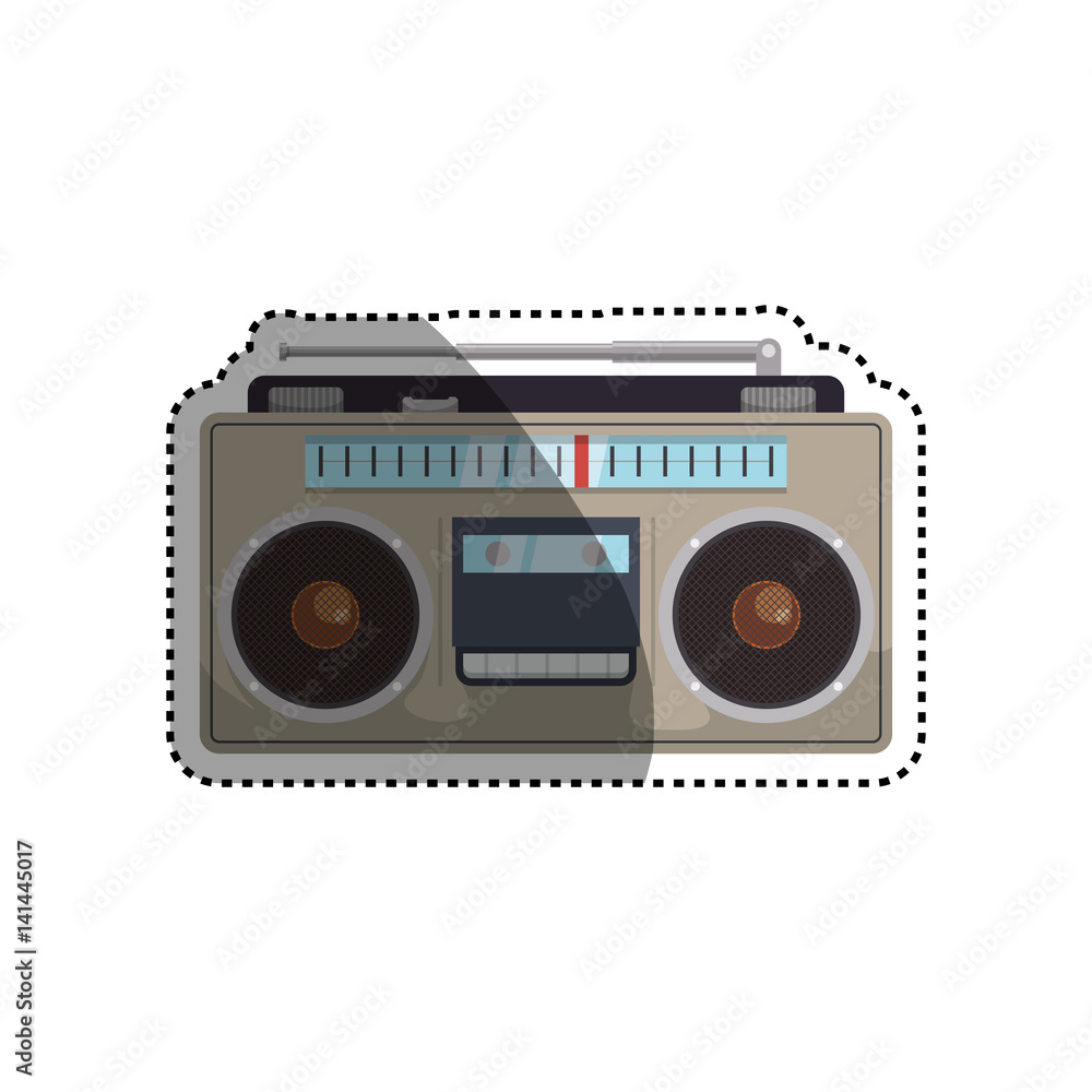 Fototapeta premium Vintage radio stereo icon vector illustration graphic design