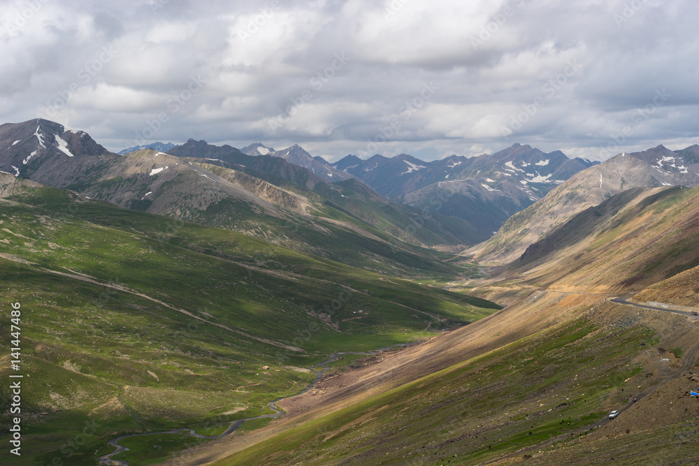 Landscape of Babusar pass in summer, Karakorum highway, Pakistan Landscape of Babusar pass in summer, Karakorum highway, Pakistan