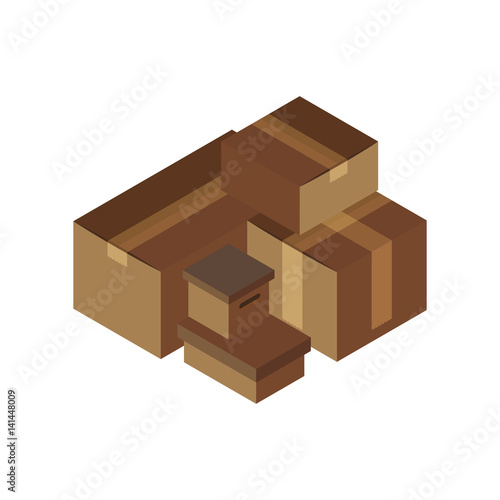 Box delivery package icon vector illustration graphic design