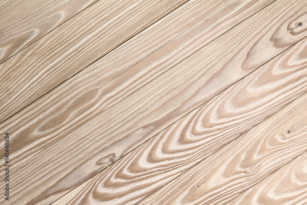 Naklejka premium Wooden boards from boards of larch as background