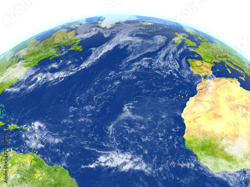 Fototapeta Naklejka Na Ścianę i Meble -  Atlantic Ocean on planet Earth