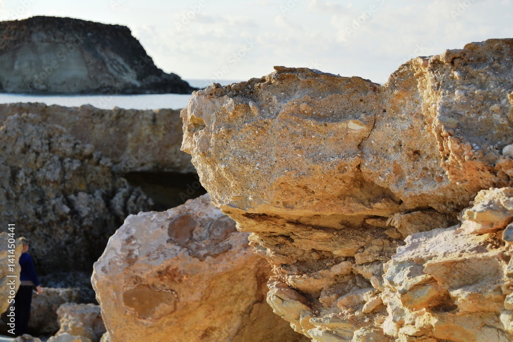 White stones beach on Cyprus near Pathos and Coral Bay White stones beach on Cyprus near Pathos and Coral Bay