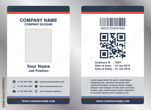 simple employee business name card template vector