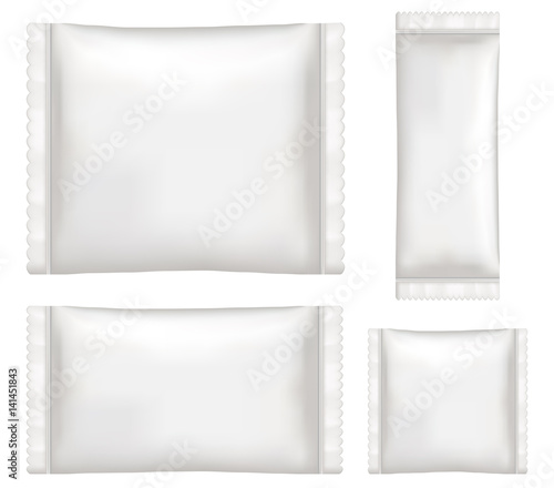 top view of White polystyrene and plastic packaging mockup
