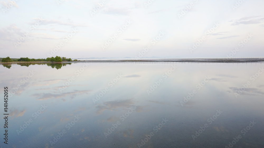 The calm tropical beach