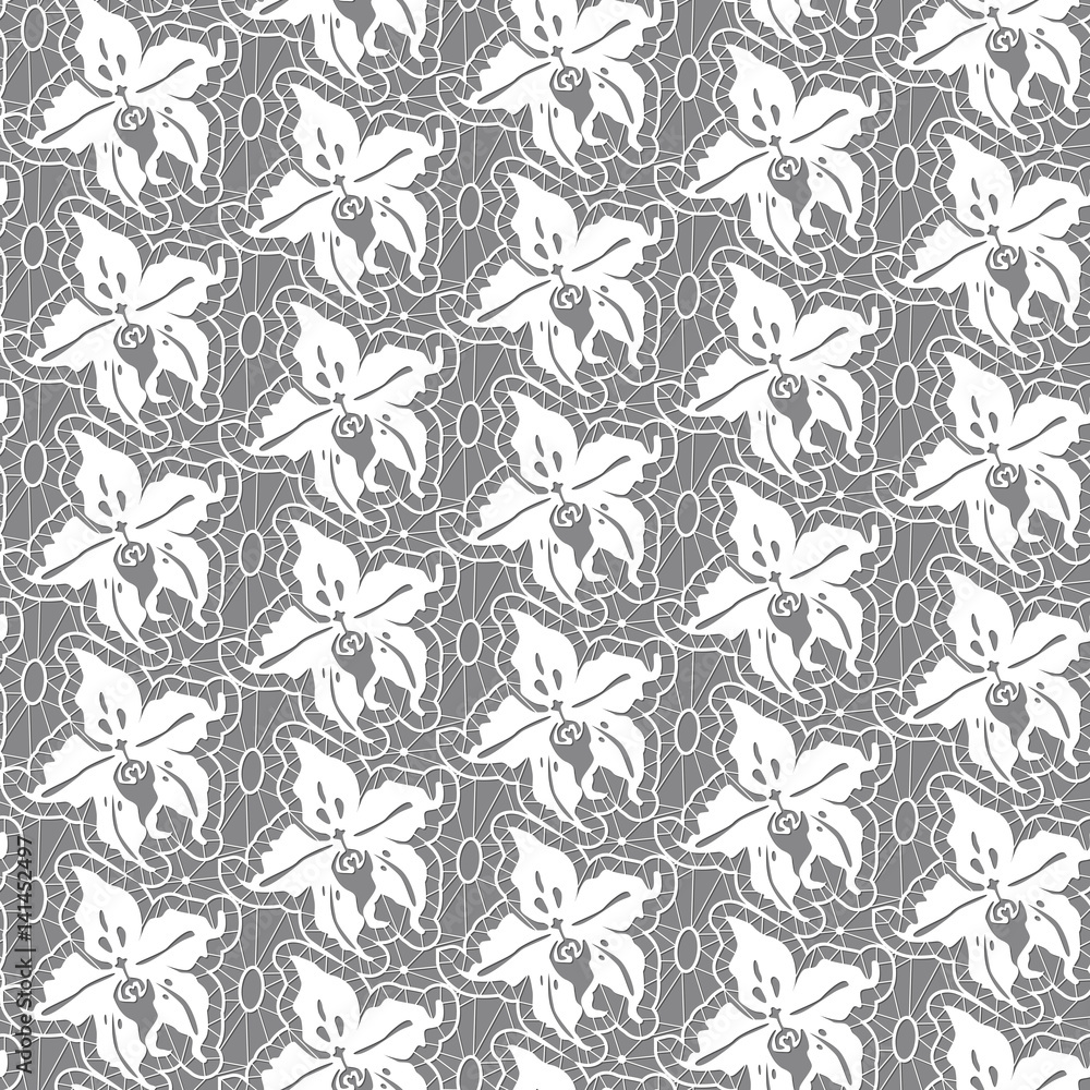 seamless pattern with white flowers seamless pattern with white flowers