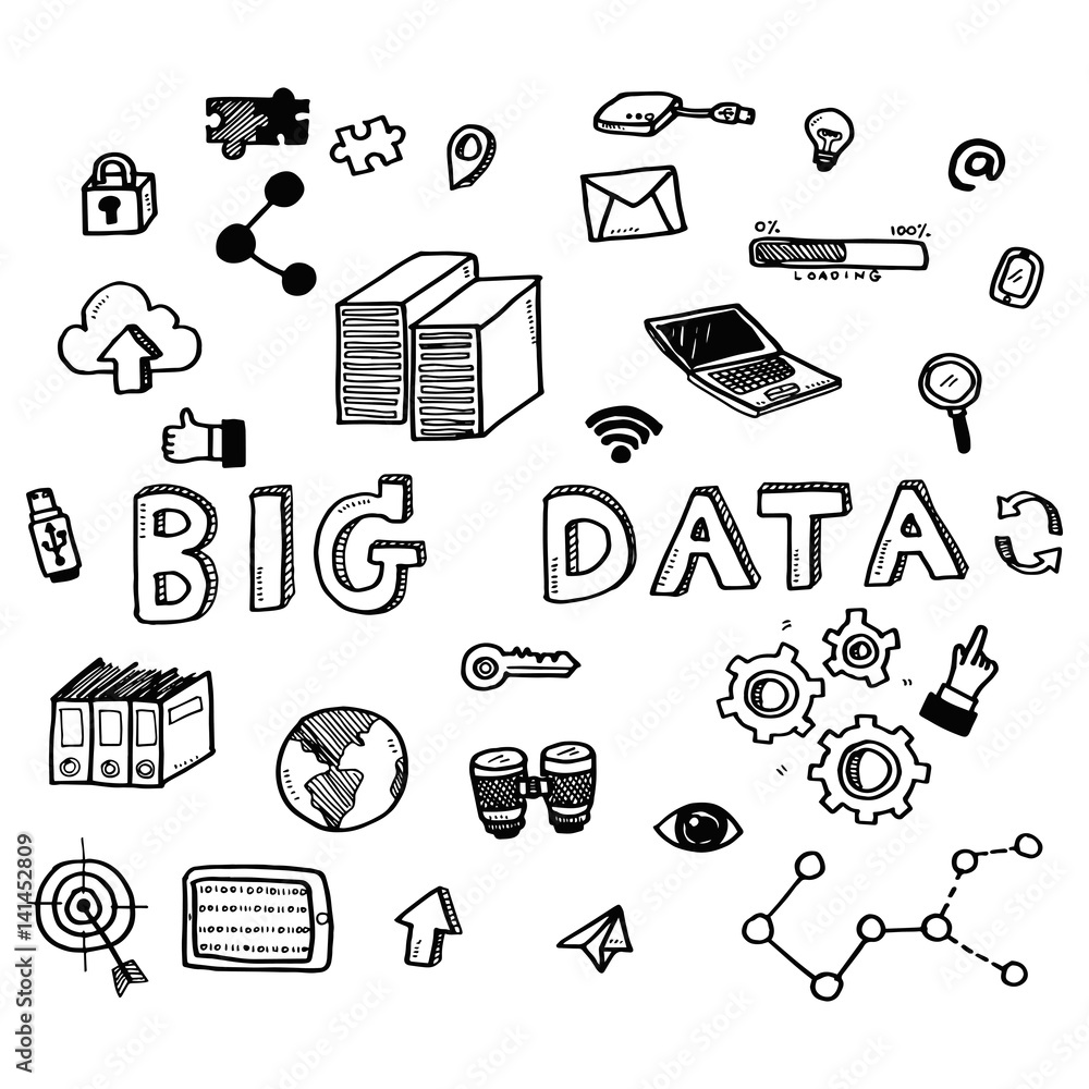 Hand Draw Business Doodles With Varieties Of Big Data Icons And Words Set On White Background Concept For Business Idea Startup And Innovation Technology Doodle Art Collection Stock Vector Adobe Stock Hand Draw Business Doodles With Varieties Of Big Data Icons And Words Set On White Background Concept For Business Idea Startup And Innovation Technology Doodle Art Collection Stock Vector Adobe Stock