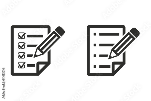 Clipboard pencil - vector icon.